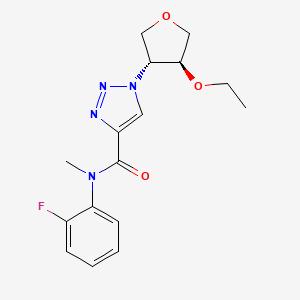 1-[(3R,4S)-4-ethoxyoxolan-3-yl]-N-(2-fluorophenyl)-N-methyltriazole-4-carboxamide