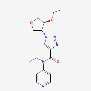 1-[(3R,4S)-4-ethoxyoxolan-3-yl]-N-ethyl-N-pyridin-4-yltriazole-4-carboxamide