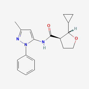 (2S,3R)-2-cyclopropyl-N-(5-methyl-2-phenylpyrazol-3-yl)oxolane-3-carboxamide