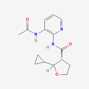 (2S,3R)-N-(3-acetamidopyridin-2-yl)-2-cyclopropyloxolane-3-carboxamide