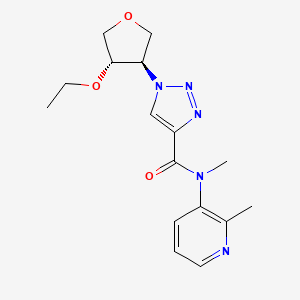 1-[(3R,4S)-4-ethoxyoxolan-3-yl]-N-methyl-N-(2-methylpyridin-3-yl)triazole-4-carboxamide