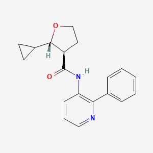 (2S,3R)-2-cyclopropyl-N-(2-phenylpyridin-3-yl)oxolane-3-carboxamide