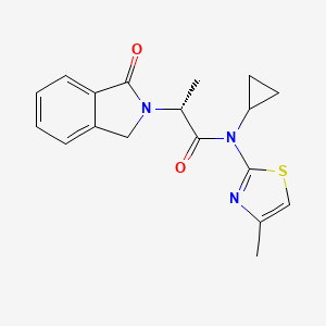 (2R)-N-cyclopropyl-N-(4-methyl-1,3-thiazol-2-yl)-2-(3-oxo-1H-isoindol-2-yl)propanamide