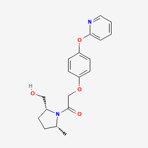 1-[(2R,5R)-2-(hydroxymethyl)-5-methylpyrrolidin-1-yl]-2-(4-pyridin-2-yloxyphenoxy)ethanone