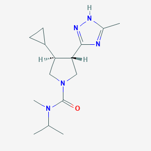 (3S,4S)-3-cyclopropyl-N-methyl-4-(5-methyl-1H-1,2,4-triazol-3-yl)-N-propan-2-ylpyrrolidine-1-carboxamide