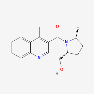 [(2R,5R)-2-(hydroxymethyl)-5-methylpyrrolidin-1-yl]-(4-methylquinolin-3-yl)methanone