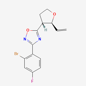 3-(2-bromo-4-fluorophenyl)-5-[(2S,3R)-2-ethenyloxolan-3-yl]-1,2,4-oxadiazole