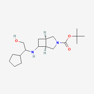 tert-butyl (1R,5S)-6-[(1-cyclopentyl-2-hydroxyethyl)amino]-3-azabicyclo[3.2.0]heptane-3-carboxylate