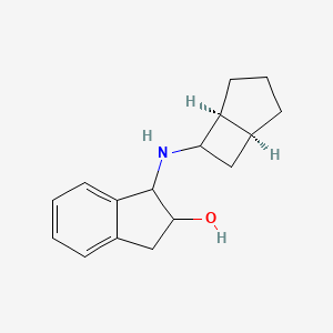 molecular formula C16H21NO B7345162 1-[[(1S,5S)-6-bicyclo[3.2.0]heptanyl]amino]-2,3-dihydro-1H-inden-2-ol 