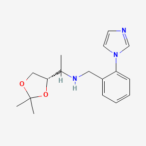 1-[(4S)-2,2-dimethyl-1,3-dioxolan-4-yl]-N-[(2-imidazol-1-ylphenyl)methyl]ethanamine