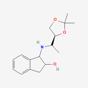 1-[1-[(4S)-2,2-dimethyl-1,3-dioxolan-4-yl]ethylamino]-2,3-dihydro-1H-inden-2-ol