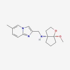 molecular formula C17H23N3O2 B7345190 (3aR,6aS)-6a-methoxy-N-[(6-methylimidazo[1,2-a]pyridin-2-yl)methyl]-3,4,5,6-tetrahydro-2H-cyclopenta[b]furan-3a-amine 