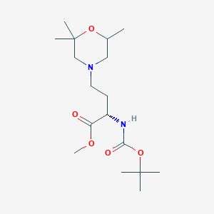 methyl (2S)-2-[(2-methylpropan-2-yl)oxycarbonylamino]-4-(2,2,6-trimethylmorpholin-4-yl)butanoate