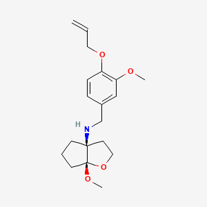 (3aS,6aR)-6a-methoxy-N-[(3-methoxy-4-prop-2-enoxyphenyl)methyl]-3,4,5,6-tetrahydro-2H-cyclopenta[b]furan-3a-amine