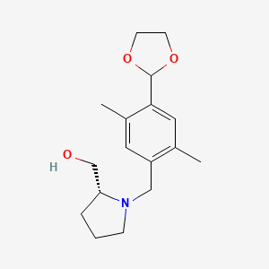 [(2R)-1-[[4-(1,3-dioxolan-2-yl)-2,5-dimethylphenyl]methyl]pyrrolidin-2-yl]methanol