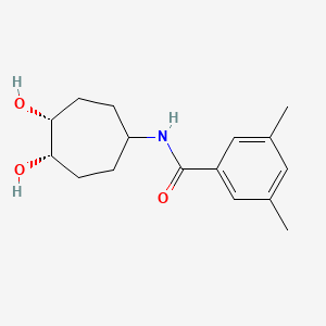 molecular formula C16H23NO3 B7345225 N-[(4S,5R)-4,5-dihydroxycycloheptyl]-3,5-dimethylbenzamide 