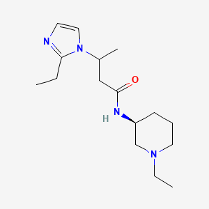 molecular formula C16H28N4O B7345229 3-(2-ethylimidazol-1-yl)-N-[(3S)-1-ethylpiperidin-3-yl]butanamide 