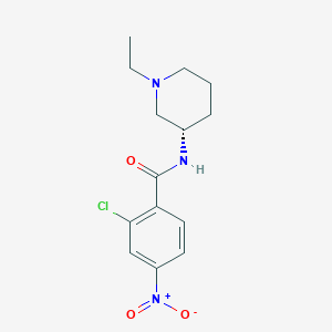 molecular formula C14H18ClN3O3 B7345233 2-chloro-N-[(3S)-1-ethylpiperidin-3-yl]-4-nitrobenzamide 