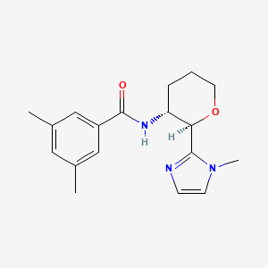 3,5-dimethyl-N-[(2R,3R)-2-(1-methylimidazol-2-yl)oxan-3-yl]benzamide