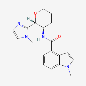 1-methyl-N-[(2R,3R)-2-(1-methylimidazol-2-yl)oxan-3-yl]indole-4-carboxamide