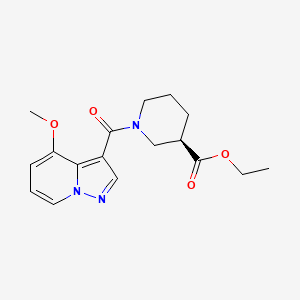 molecular formula C17H21N3O4 B7345274 ethyl (3R)-1-(4-methoxypyrazolo[1,5-a]pyridine-3-carbonyl)piperidine-3-carboxylate 