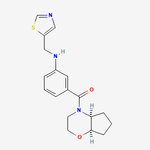 [(4aS,7aR)-3,4a,5,6,7,7a-hexahydro-2H-cyclopenta[b][1,4]oxazin-4-yl]-[3-(1,3-thiazol-5-ylmethylamino)phenyl]methanone