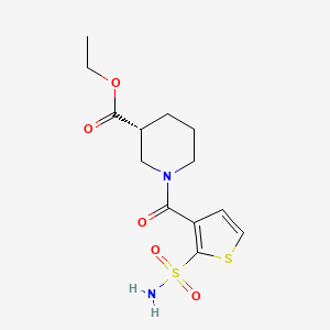 ethyl (3R)-1-(2-sulfamoylthiophene-3-carbonyl)piperidine-3-carboxylate