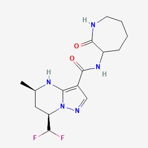 (5R,7R)-7-(difluoromethyl)-5-methyl-N-(2-oxoazepan-3-yl)-4,5,6,7-tetrahydropyrazolo[1,5-a]pyrimidine-3-carboxamide