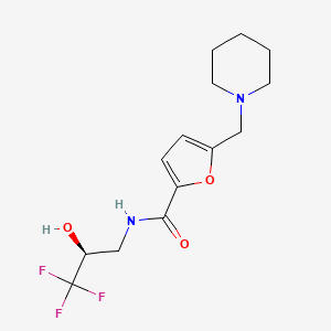 5-(piperidin-1-ylmethyl)-N-[(2S)-3,3,3-trifluoro-2-hydroxypropyl]furan-2-carboxamide