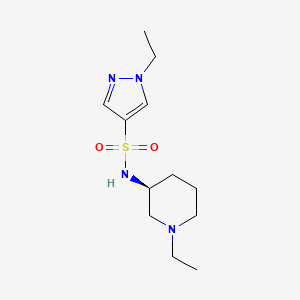 1-ethyl-N-[(3S)-1-ethylpiperidin-3-yl]pyrazole-4-sulfonamide