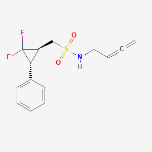 molecular formula C14H15F2NO2S B7345371 CID 136585400 