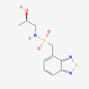 molecular formula C10H13N3O3S2 B7345379 1-(2,1,3-benzothiadiazol-4-yl)-N-[(2R)-2-hydroxypropyl]methanesulfonamide 