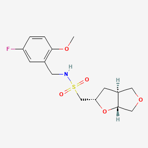 1-[(2S,3aS,6aR)-2,3,3a,4,6,6a-hexahydrofuro[2,3-c]furan-2-yl]-N-[(5-fluoro-2-methoxyphenyl)methyl]methanesulfonamide