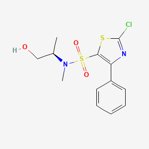 2-chloro-N-[(2R)-1-hydroxypropan-2-yl]-N-methyl-4-phenyl-1,3-thiazole-5-sulfonamide