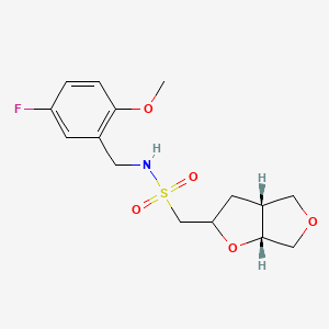 1-[(3aR,6aR)-2,3,3a,4,6,6a-hexahydrofuro[2,3-c]furan-2-yl]-N-[(5-fluoro-2-methoxyphenyl)methyl]methanesulfonamide