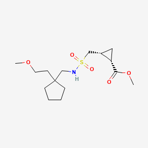 methyl (1S,2R)-2-[[1-(2-methoxyethyl)cyclopentyl]methylsulfamoylmethyl]cyclopropane-1-carboxylate