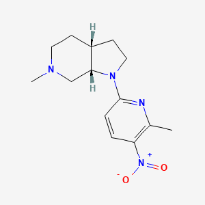 (3aR,7aS)-6-methyl-1-(6-methyl-5-nitropyridin-2-yl)-3,3a,4,5,7,7a-hexahydro-2H-pyrrolo[2,3-c]pyridine