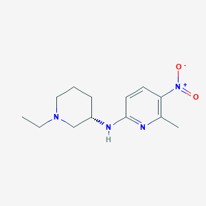 molecular formula C13H20N4O2 B7345472 N-[(3S)-1-ethylpiperidin-3-yl]-6-methyl-5-nitropyridin-2-amine 