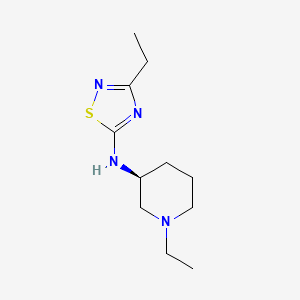 molecular formula C11H20N4S B7345477 3-ethyl-N-[(3S)-1-ethylpiperidin-3-yl]-1,2,4-thiadiazol-5-amine 