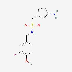 1-[(1R,3S)-3-aminocyclopentyl]-N-[(3-fluoro-4-methoxyphenyl)methyl]methanesulfonamide