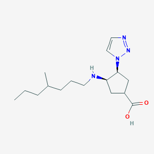 (3R,4S)-3-(4-methylheptylamino)-4-(triazol-1-yl)cyclopentane-1-carboxylic acid