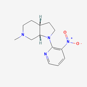 (3aR,7aS)-6-methyl-1-(3-nitropyridin-2-yl)-3,3a,4,5,7,7a-hexahydro-2H-pyrrolo[2,3-c]pyridine