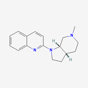 molecular formula C17H21N3 B7345570 2-[(3aR,7aS)-6-methyl-3,3a,4,5,7,7a-hexahydro-2H-pyrrolo[2,3-c]pyridin-1-yl]quinoline 