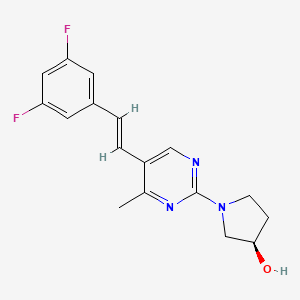 (3R)-1-[5-[(E)-2-(3,5-difluorophenyl)ethenyl]-4-methylpyrimidin-2-yl]pyrrolidin-3-ol