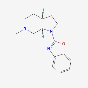 molecular formula C15H19N3O B7345579 2-[(3aR,7aS)-6-methyl-3,3a,4,5,7,7a-hexahydro-2H-pyrrolo[2,3-c]pyridin-1-yl]-1,3-benzoxazole 