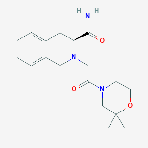 (3S)-2-[2-(2,2-dimethylmorpholin-4-yl)-2-oxoethyl]-3,4-dihydro-1H-isoquinoline-3-carboxamide