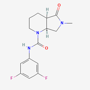 (4aR,7aS)-N-(3,5-difluorophenyl)-6-methyl-5-oxo-2,3,4,4a,7,7a-hexahydropyrrolo[3,4-b]pyridine-1-carboxamide