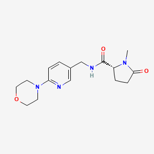 (2R)-1-methyl-N-[(6-morpholin-4-ylpyridin-3-yl)methyl]-5-oxopyrrolidine-2-carboxamide