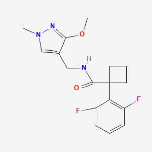 1-(2,6-difluorophenyl)-N-[(3-methoxy-1-methylpyrazol-4-yl)methyl]cyclobutane-1-carboxamide