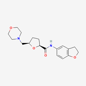 (2S,5R)-N-(2,3-dihydro-1-benzofuran-5-yl)-5-(morpholin-4-ylmethyl)oxolane-2-carboxamide